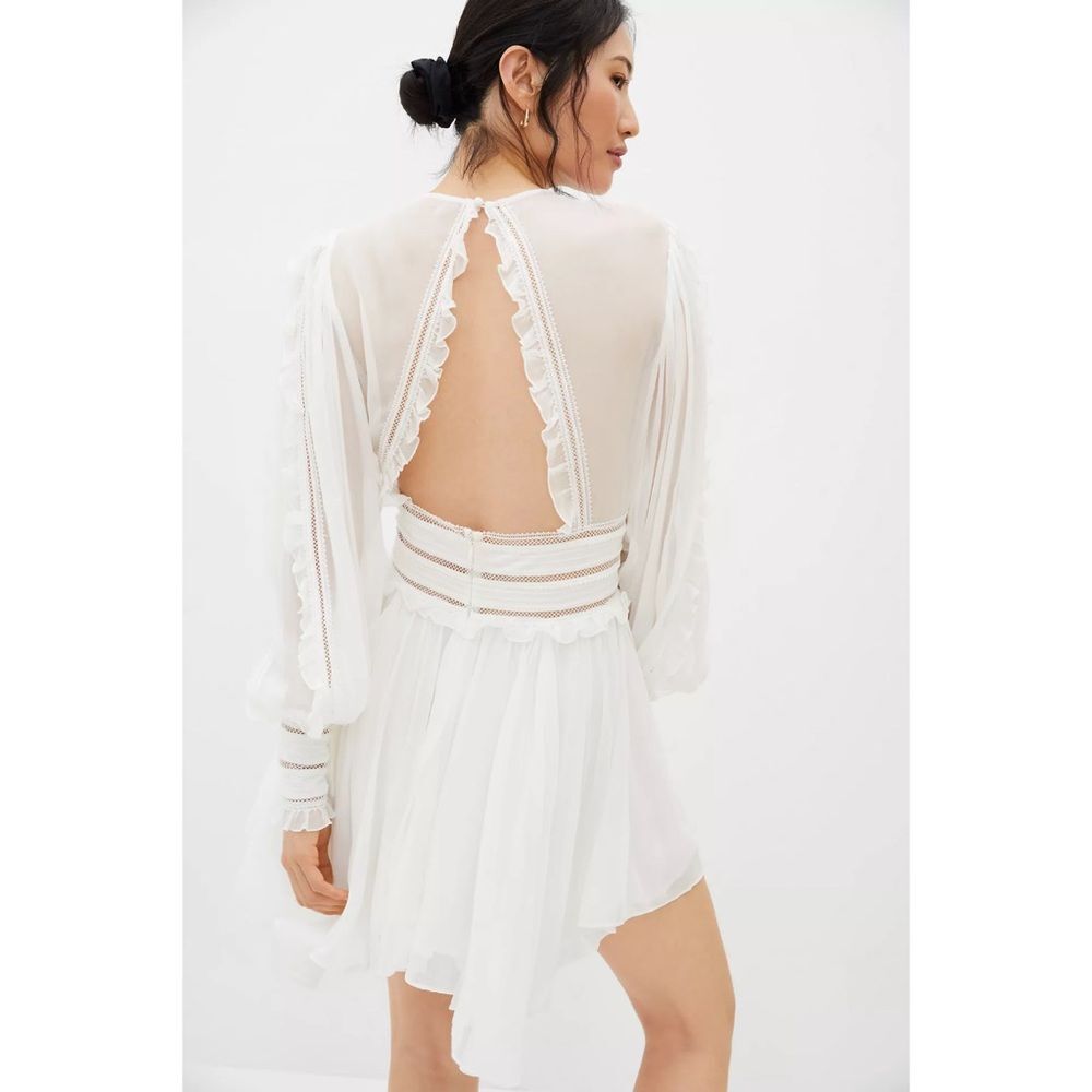 Anthropologie Magali Pascal Ruffled Lace Mini - Picture 4 of 6
